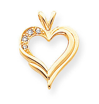Diamond heart pendant 14k Gold XH26AAA