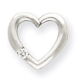 heart pendant mounting 14k White Gold XH61W
