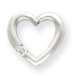 heart pendant mounting 14k White Gold XH61W, MPN: XH61W, 883957231105