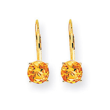 6mm Citrine Leverback Earrings 14k Gold XLB112CI, MPN: XLB112CI, 883957119779