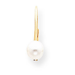 5-5.5mm Cultured Pearl Leverback Earring Mounting 14k Gold XLB55, MPN: XLB55,