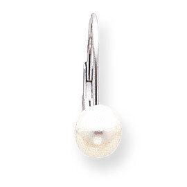 6-6.5mm Cultured Pearl Leverback Earring Mounting 14k White Gold XLBW65, MPN: XLBW65, 191101434808