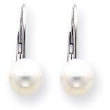 7mm Cultured Pearl Leverback Earrings 14k White Gold XLBW75PL, MPN: XLBW75PL, 883957131450