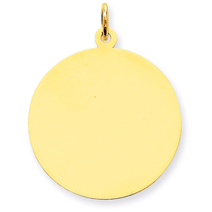 Plain .035 Gauge Circular Engravable Disc Charm 14k Gold XM139/35, MPN: XM139/35, 883957473420
