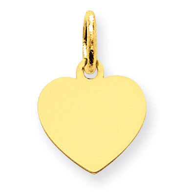 Plain .009 Gauge Engravable Heart Disc Charm 14k Gold XM194/09