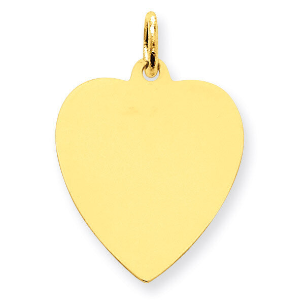 Plain .009 Gauge Engravable Heart Disc Charm 14k Gold XM196/09