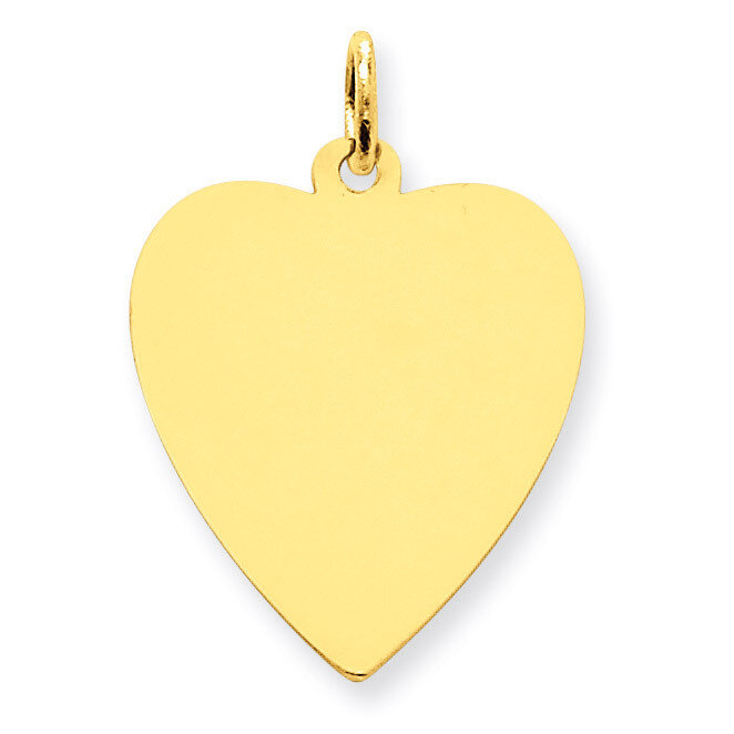 Plain .035 Gauge Engravable Heart Disc Charm 14k Gold XM197/35
