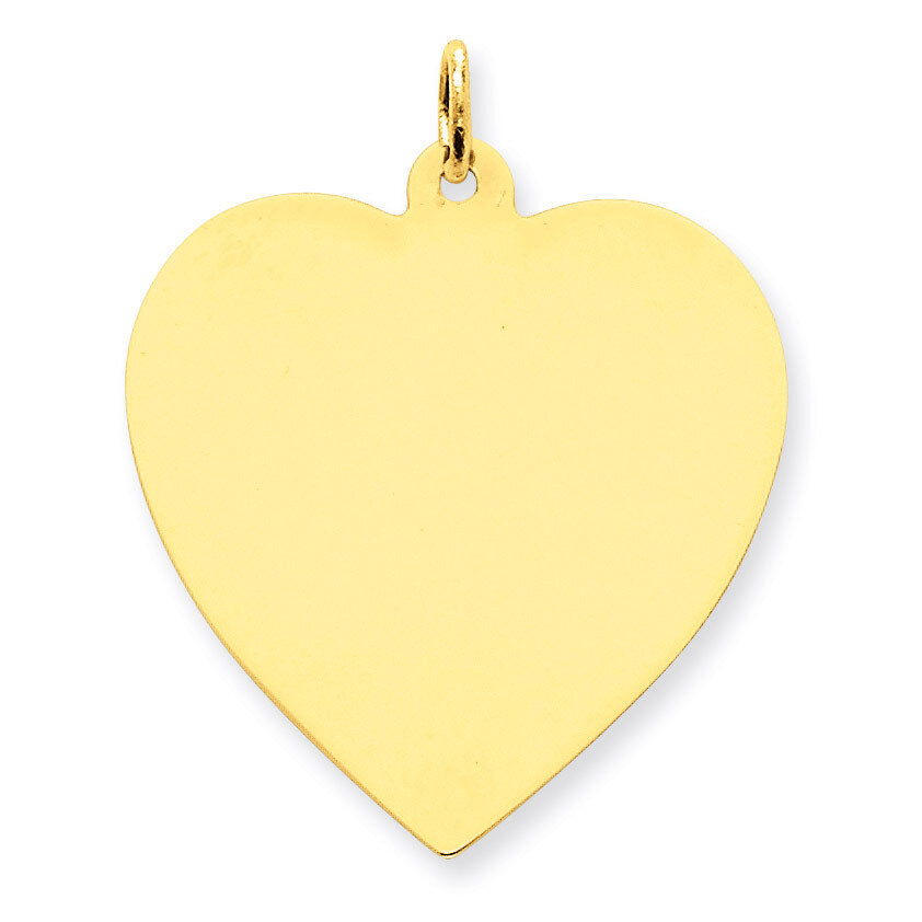 Plain .027 Gauge Engravable Heart Disc Charm 14k Gold XM200/27, MPN: XM200/27, 883957378725