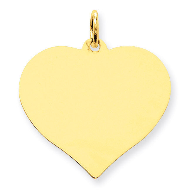 Plain .011 Gauge Engravable Heart Disc Charm 14k Gold XM202/11