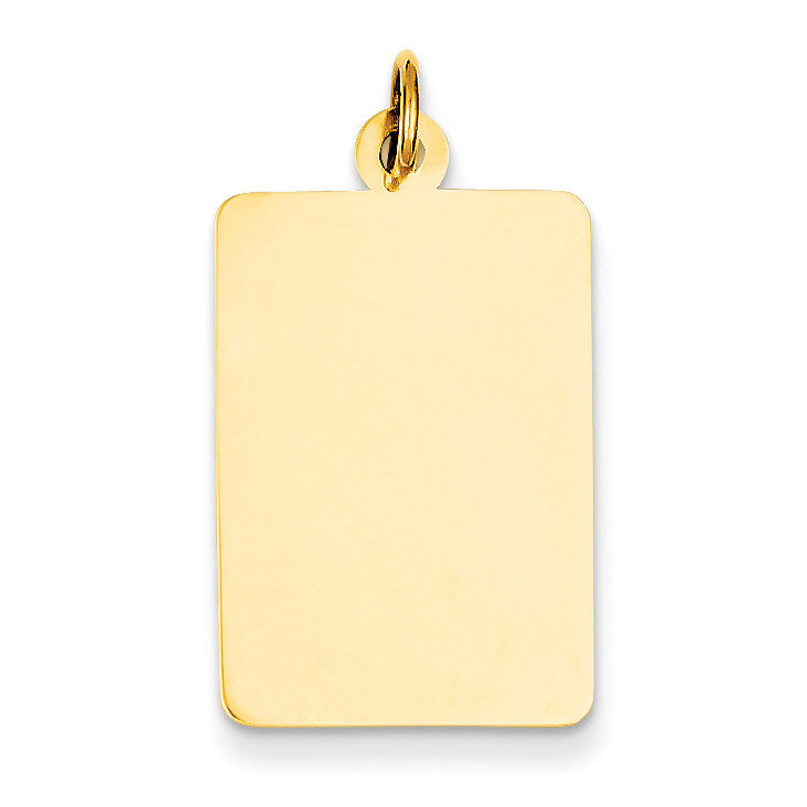 Plain .011 Gauge Rectangular Engravable Disc Charm 14k Gold XM287/11, MPN: XM287/11, 883957531786