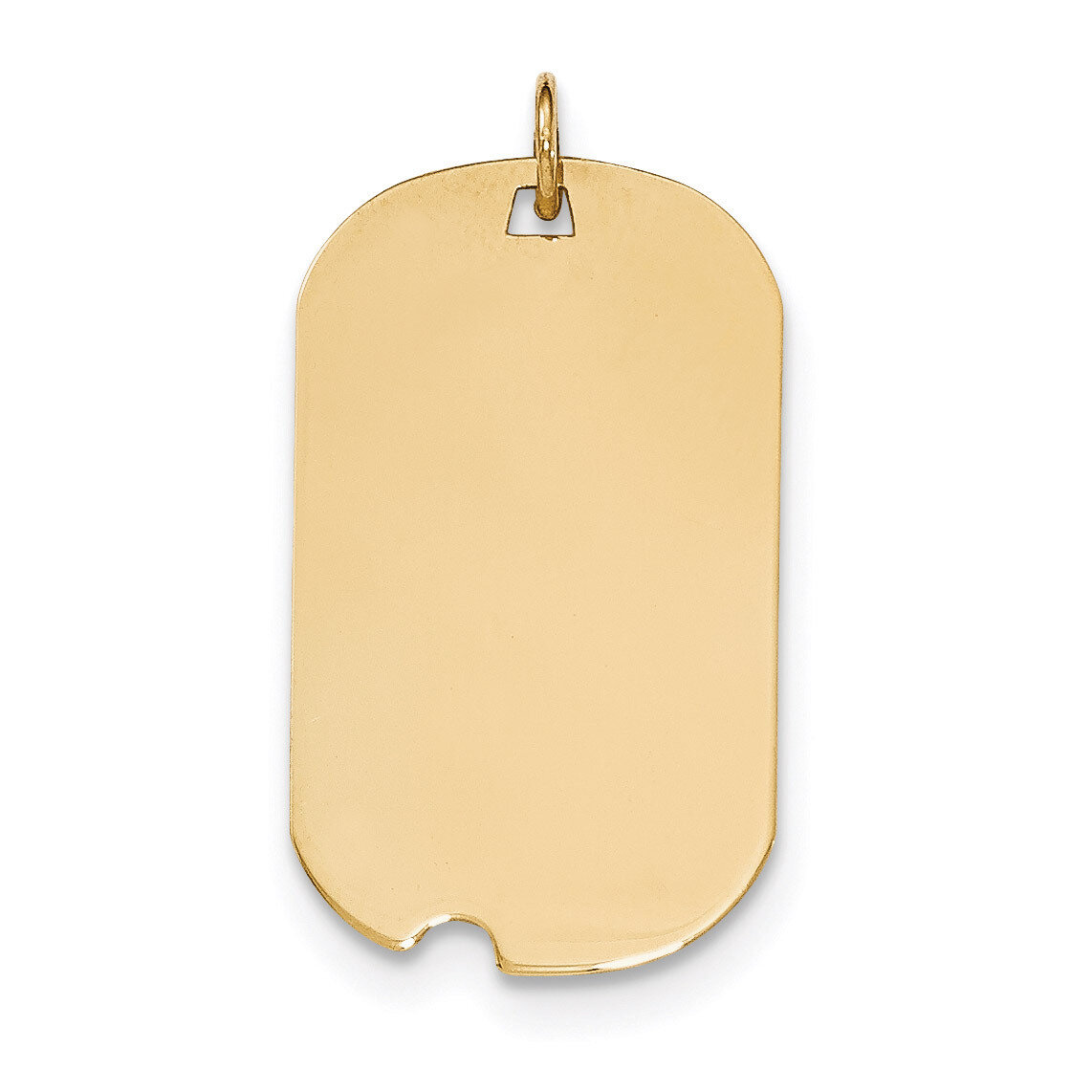 Plain .011 Gauge Engravable Dog Tag with Notch Disc Charm 14k Gold XM297/11, MPN: XM297/11, 1911014…