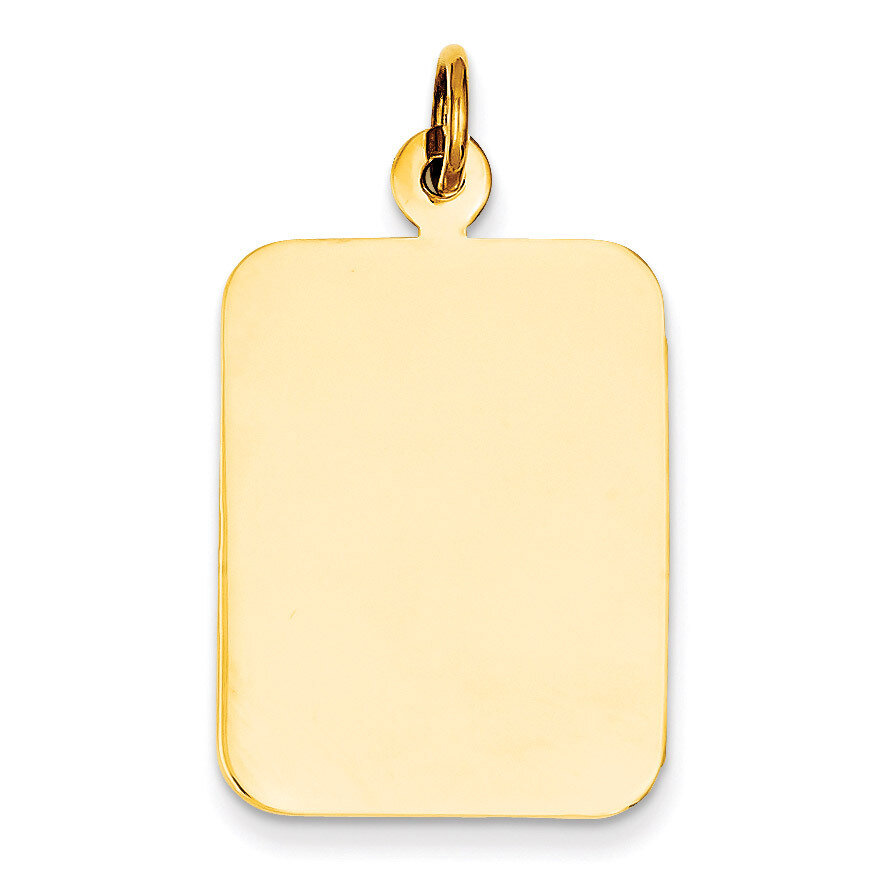 Plain Rectangular .018 Gauge Engravable Disc Charm 14k Gold XM320/18, MPN: XM320/18, 883957378893