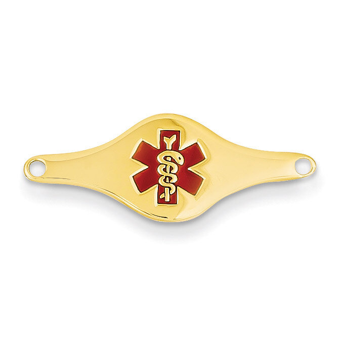 Medical Jewelry ID Plate 14k Gold XM399