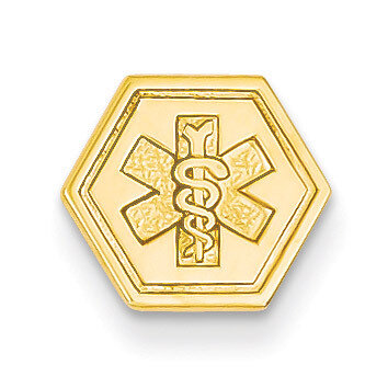 Non-enameled Attachable Medical Emblem Charm 14k Gold XM402N, MPN: XM402N, 883957139425