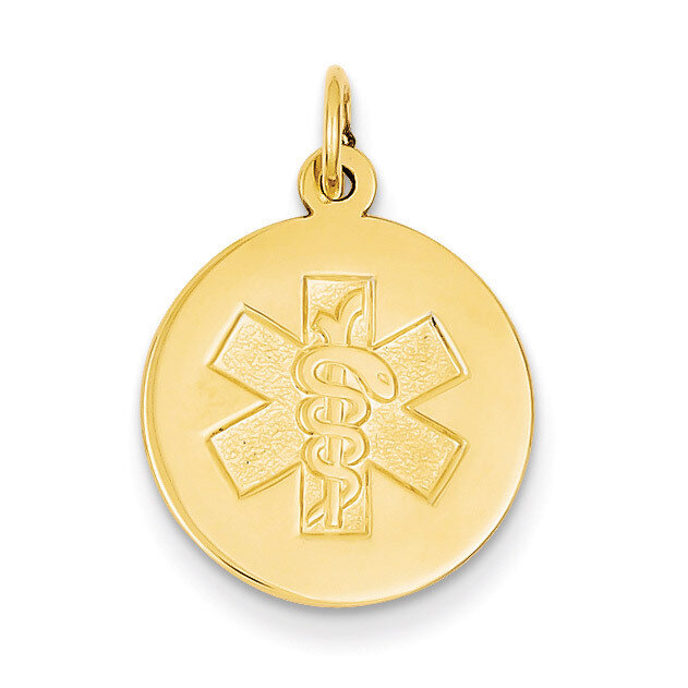 Medical Jewelry Unenameled Pendant 14k Gold XM407N