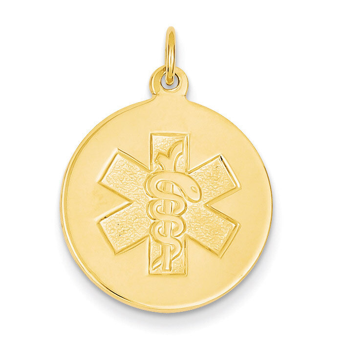Non-enameled Medical Jewelry Pendant 14k Gold XM408N