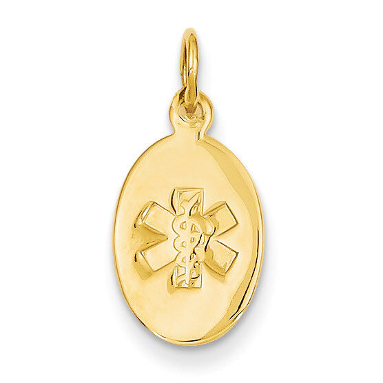 Non-enameled Medical Jewelry Pendant 14k Gold XM413N, MPN: XM413N, 883957139661