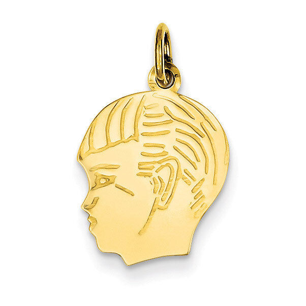 Boy Head Charm 14k Gold XM96/13, MPN: XM96/13, 883957474083