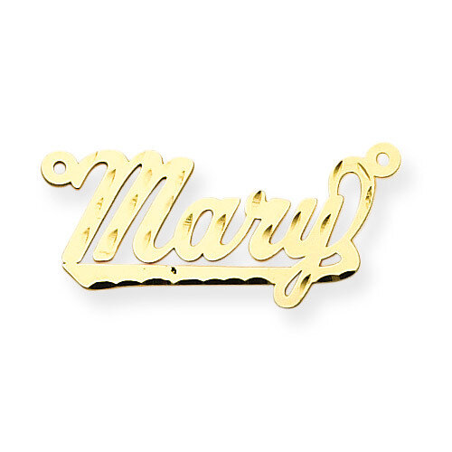 0.013 Gauge Diamond-cut Nameplate Pendant 14k Gold XNA163Y, MPN: XNA163Y, 191101541759