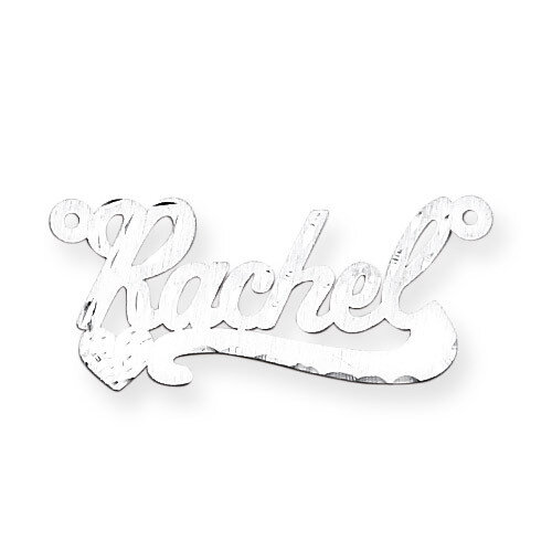 0.013 Gauge Satin Diamond-cut Nameplate 14k White Gold XNA183W, MPN: XNA183W, 883957972015