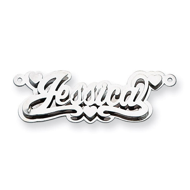 Polished 3D Nameplate Sterling Silver XNA241SS, MPN: XNA241SS, 883957342337