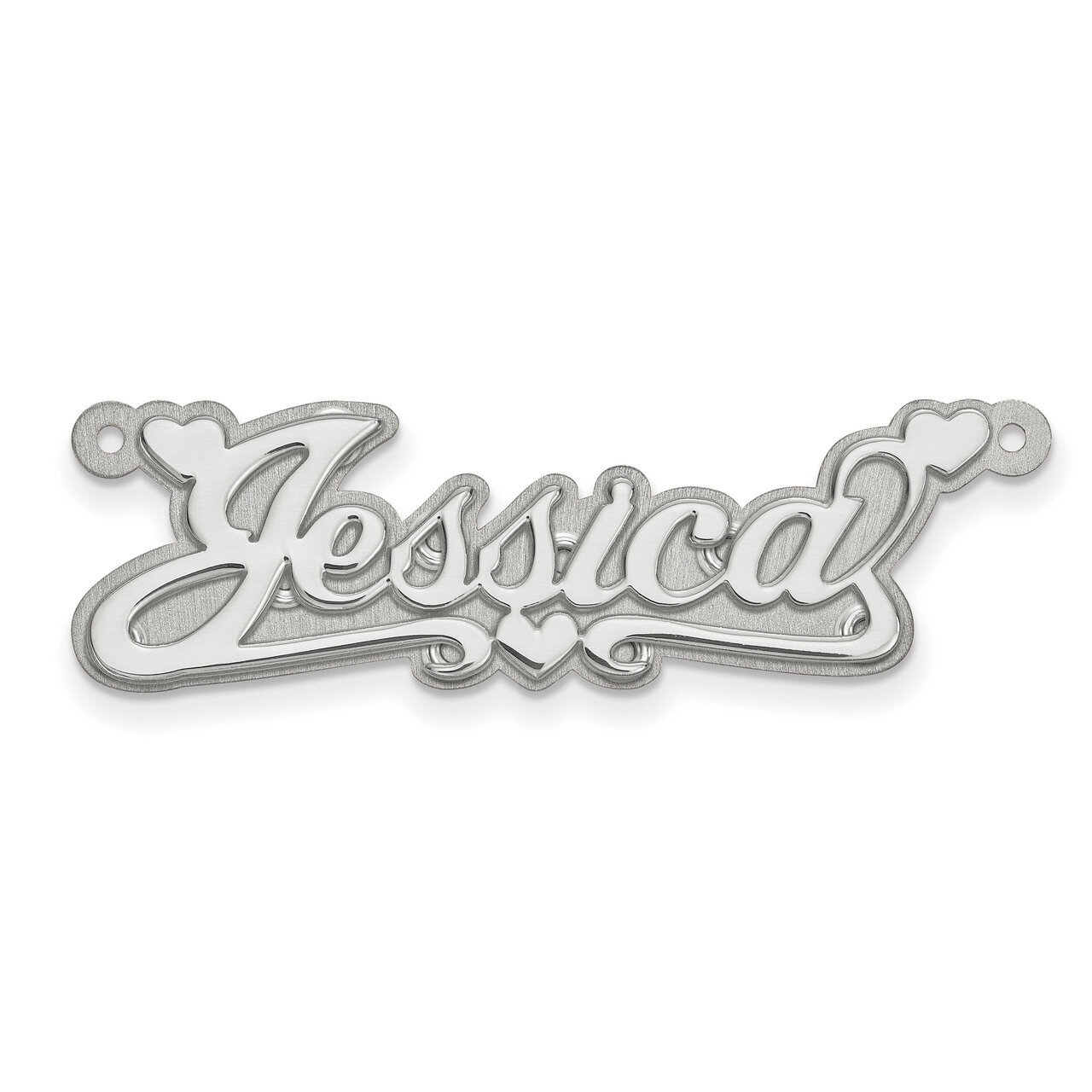 Polished 3D Nameplate 14k White Gold XNA241W, MPN: XNA241W, 883957972435