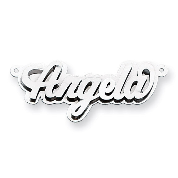 Polished 3D Nameplate Sterling Silver XNA242SS, MPN: XNA242SS, 886774565798