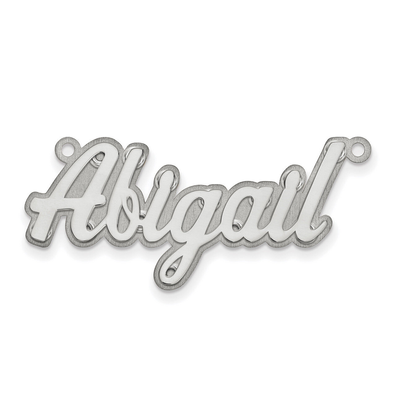Polished 3D Nameplate 14k White Gold XNA242W, MPN: XNA242W, 883957972459
