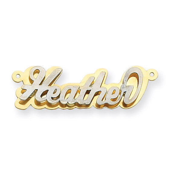 Polished 3D Nameplate 14k Two-Tone Gold XNA243T, MPN: XNA243T, 191101542381