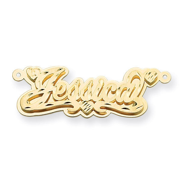 Satin Diamond-cut 3D Nameplate 14k Gold XNA249Y, MPN: XNA249Y, 883957972589