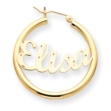 Tube Earrings Diamond-cut 14k Gold Polished XNA271Y, MPN: XNA271Y, 191101542510