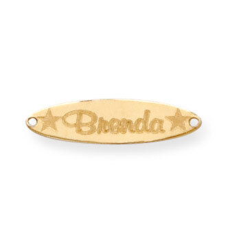 Oval with Star Nameplate 14k Gold XNA94Y