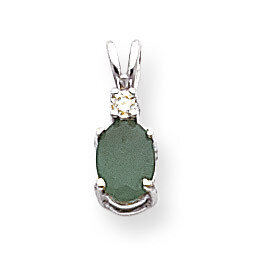 Emerald Diamond pendant 14k White Gold XP1005E/AA, MPN: XP1005E/AA, 883957166551