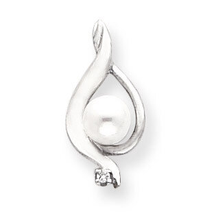 5.5mm Cultured Pearl Diamond Pendant 14k White Gold XP1735PL/AA, MPN: XP1735PL/AA, 883957203263