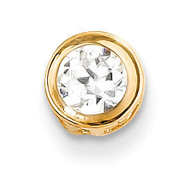 5mm Cubic Zirconia bezel pendant 14k Gold XP320CZ Diamond, MPN: XP320CZ, 883957236056
