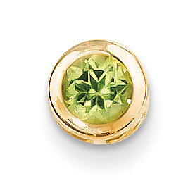 5mm Peridot bezel pendant 14k Gold XP320PE, MPN: XP320PE, 883957232034
