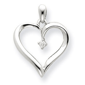 Diamond Heart Pendant 14k White Gold XP3578AA