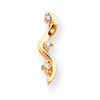 Holds 3-1.6mm Stone, 3 Stone Chain Slide Mounting 14k Gold XP905, MPN: XP905,