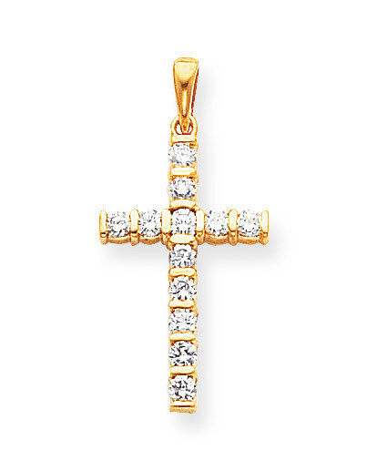 Diamond Latin Cross Pendant 14k Gold XP96AA