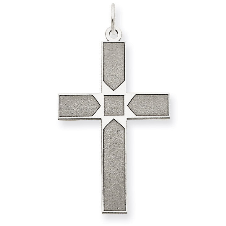 Laser Designed Cross Pendant 14k White Gold XR1006, MPN: XR1006, 886774130958