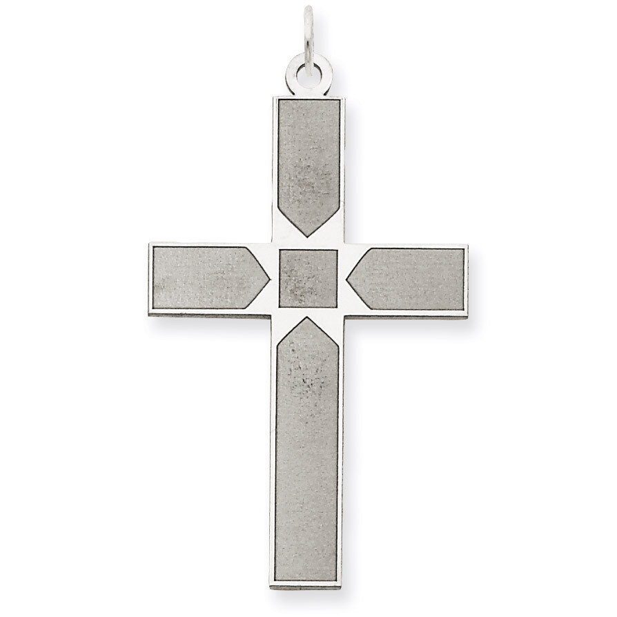 Laser Designed Cross Pendant 14k White Gold XR1007, MPN: XR1007, 886774130965