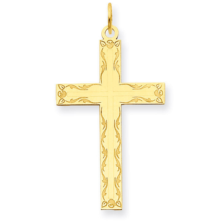 Laser Designed Cross Pendant 14k Gold XR1010, MPN: XR1010, 886774130996