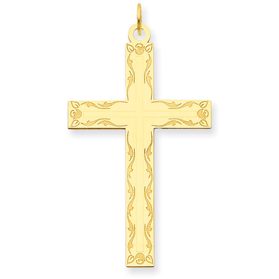 Laser Designed Cross Pendant 14k Gold XR1011, MPN: XR1011, 886774131009