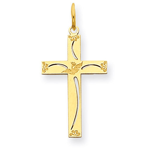 Laser Designed Cross Charm 14k Gold XR1048, MPN: XR1048, 886774131108