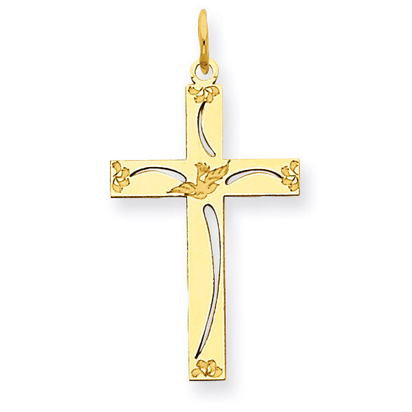 Laser Designed Cross Charm 14k Gold XR1049, MPN: XR1049, 886774131115