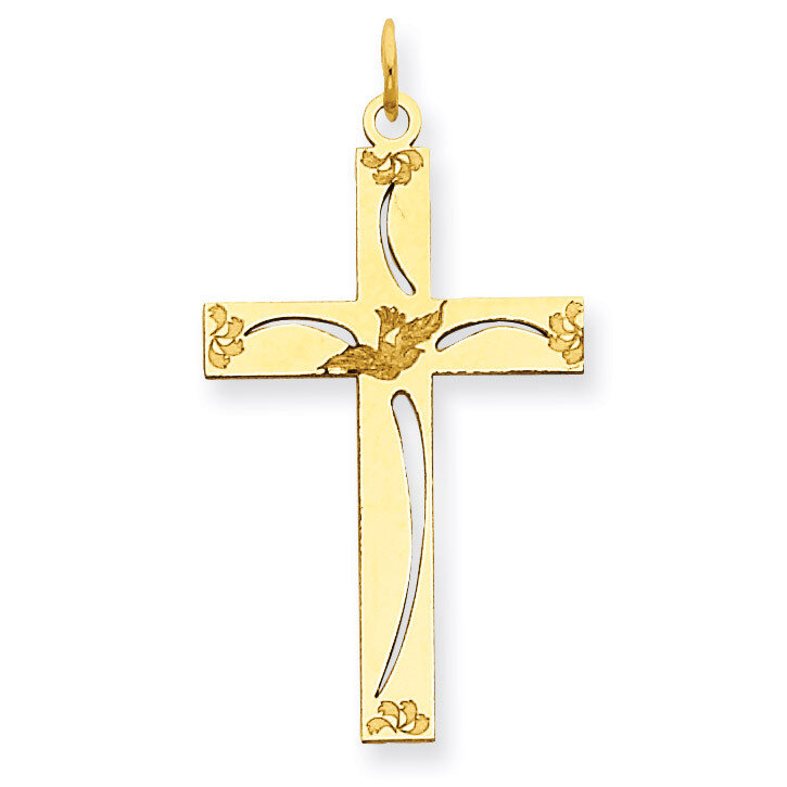 Laser Designed Cross Pendant 14k Gold XR1050, MPN: XR1050, 886774131139