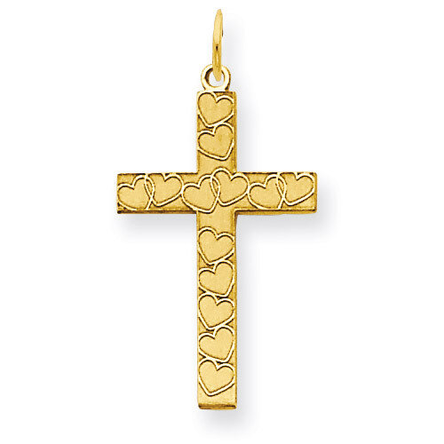 Laser Designed Cross Charm 14k Gold XR1090, MPN: XR1090, 886774131283