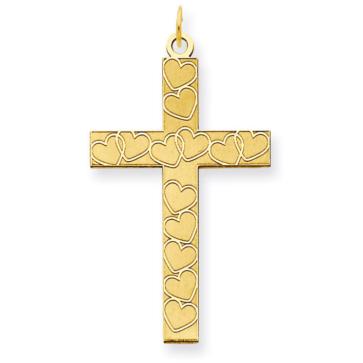 Laser Designed Cross Pendant 14k Gold XR1092, MPN: XR1092, 886774131306