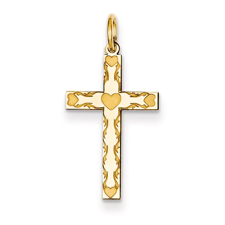 Laser Designed Cross Charm 14k Gold XR1145, MPN: XR1145, 886774131467