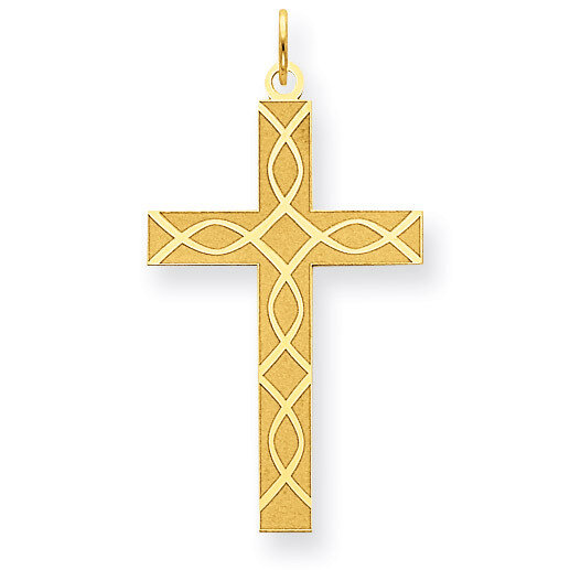 Laser Designed Cross Pendant 14k Gold XR1197, MPN: XR1197, 883957383583
